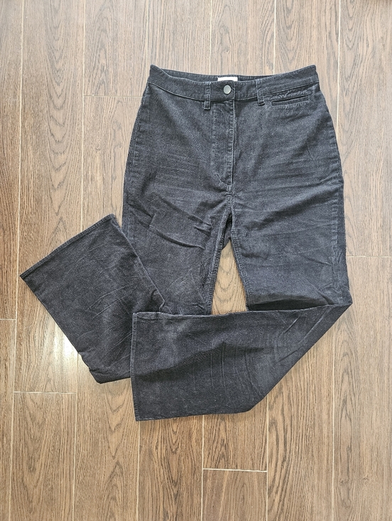 Aritzia Pants - Aritzia Wilfred Free Black Corduroy Straight-Leg Pants Size 8